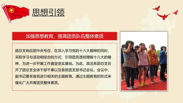 五四青年节共青团团委工作团部活动PPT模板