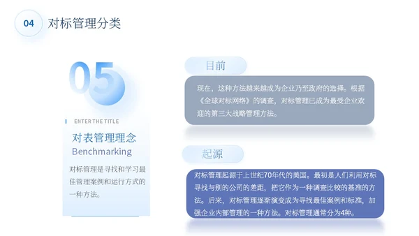 蓝色简约商务蓝色大气管理规划公司规划对标管理ppt