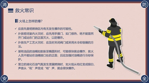 消防安全主题班会灭火器PPT模版