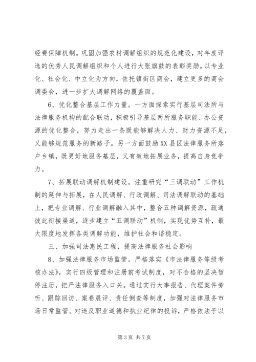 全市司法行政工作打算.docx