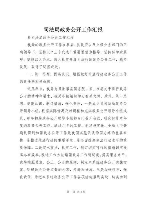 司法局政务公开工作汇报 (3).docx