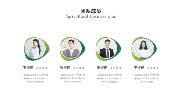 绿色简约商务农业商业计划书农业ppt模板