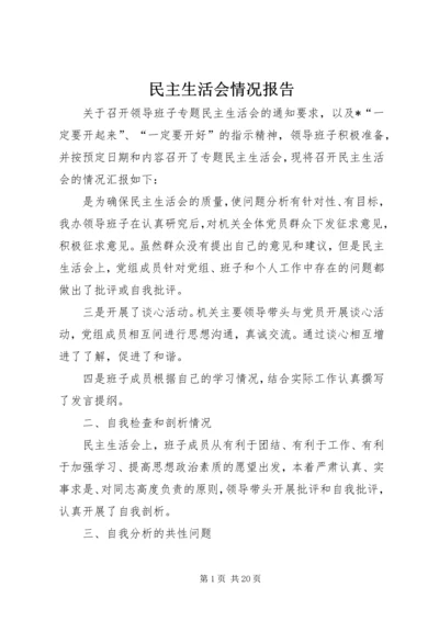 民主生活会情况报告 (4).docx