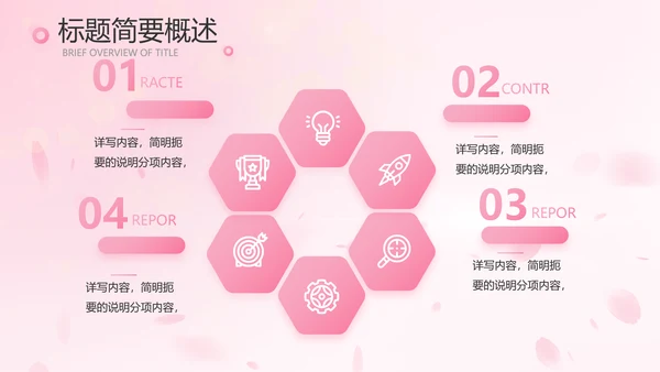 粉色唯美背景工作总结汇报动态PPT