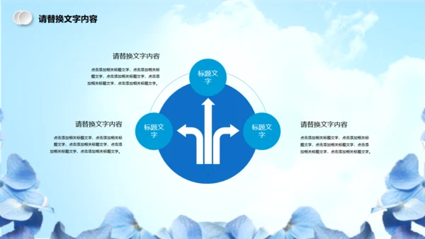 蓝色简约美容医疗整形通用PPT模板