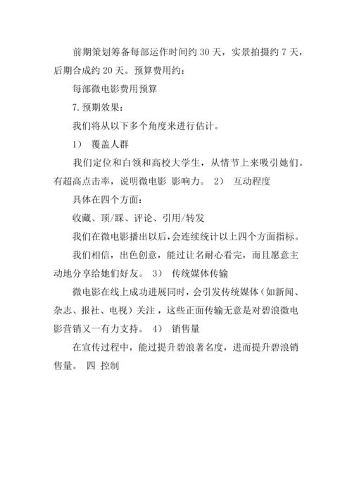 微电影优质项目专项策划书.docx