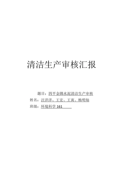 清洁生产审核标准报告.docx