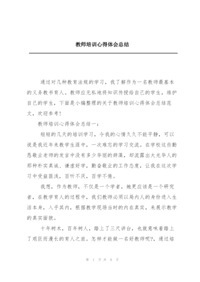 教师培训心得体会总结.docx
