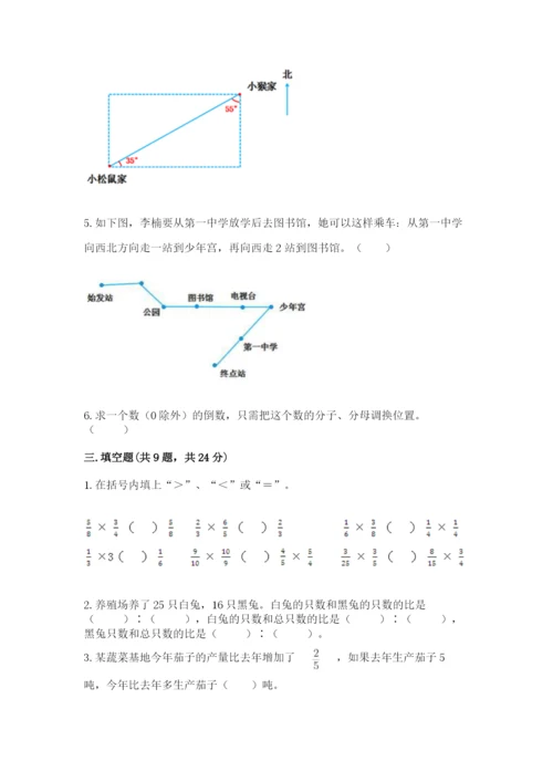小学数学六年级上册期末考试试卷及参考答案【完整版】.docx