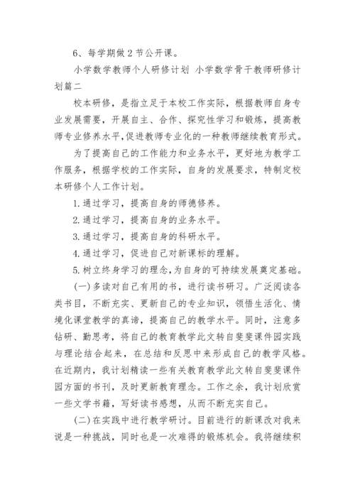 2023年小学数学教师个人研修计划 小学数学骨干教师研修计划(4篇).docx