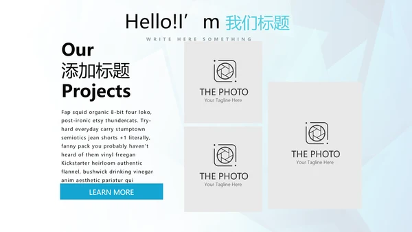 蓝色公司产品介绍宣传通用PPT动态模板