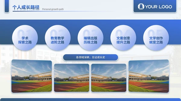 蓝色学术风毕业答辩通用PPT模板