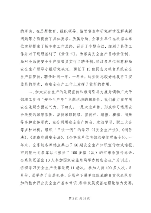 市粮食局安全工作总结及安排 (2).docx