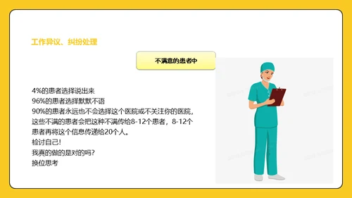 卡通医院服务礼仪通用PPT模板