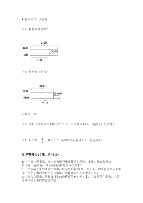 北京版六年级下册数学期中测试卷及1套参考答案.docx