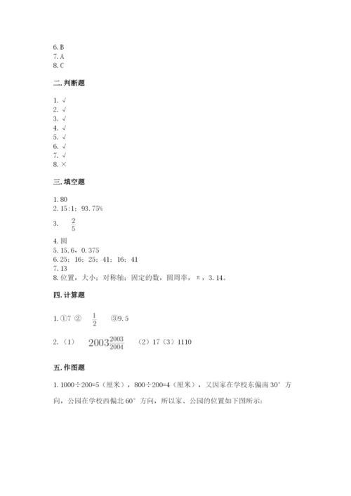 小学数学六年级上册期末测试卷（名师推荐）word版.docx