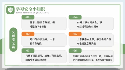 全国中小学安全教育日过马路ppt模板