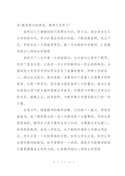 新教师培训心得体会和感悟2000字【10篇】.docx