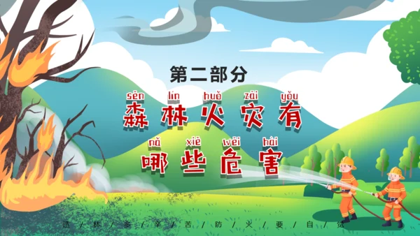 森林防火保护森林，家校安全通用PPT模板