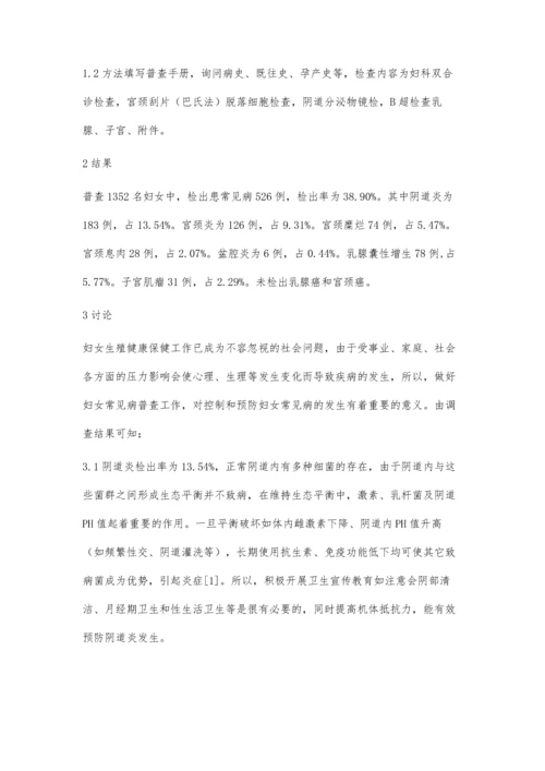 社区妇科病普查结果分析.docx