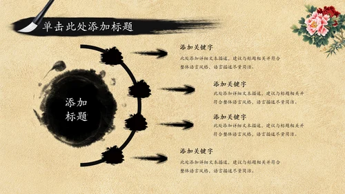 中国风传统文化语文公开课课件PPT模板