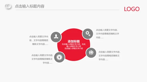 红色简约大气中国银行报告总结ppt模板