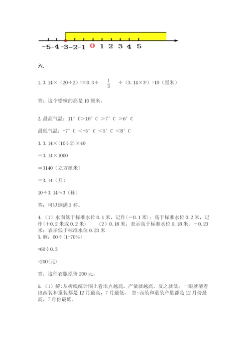 实用小学数学青岛版六年级下册期末测试卷附答案（研优卷）.docx