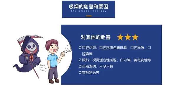 世界无烟日戒烟通用PPT模板