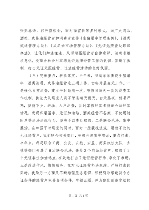 查处无证无照经营工作总结.docx