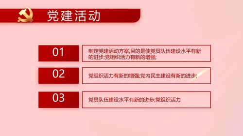 党支部党员大会工作总结PPT模板