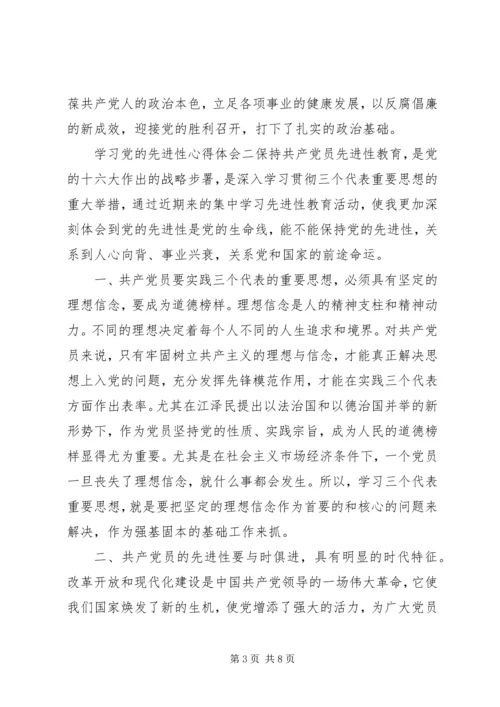 学习党的先进性心得体会.docx