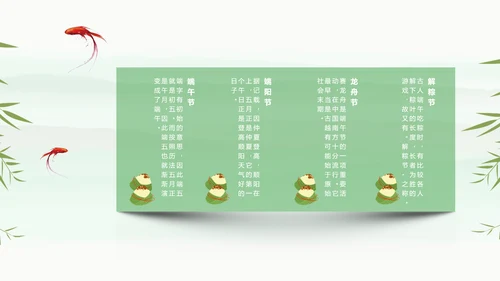素雅国风传统节日端午节文化常识PPT课件