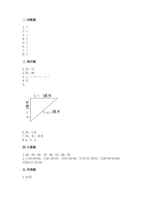 小学数学二年级上册期中测试卷（预热题）word版.docx