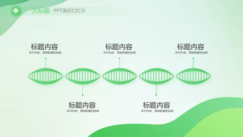 绿色清新医疗药店工作总结汇报PPT