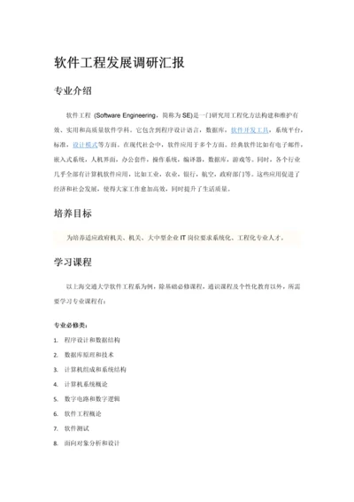 软件综合项目工程发展调研分析报告.docx