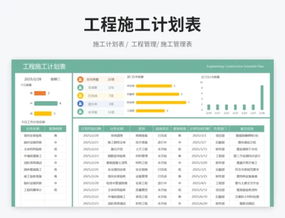 工程施工计划表