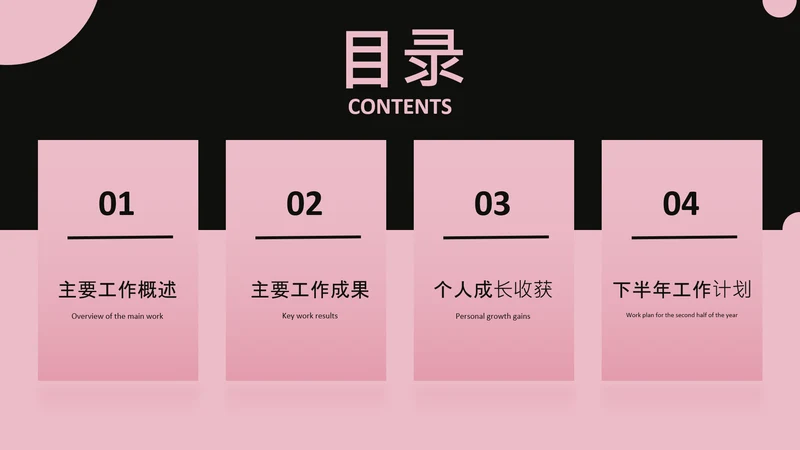 粉色商务风复古目录页