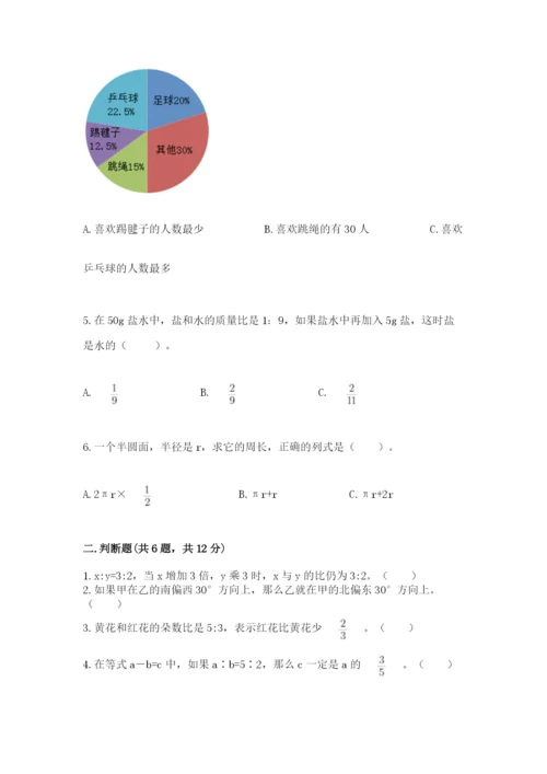 2022人教版六年级上册数学期末测试卷（典型题）.docx