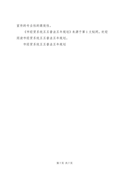 市经贸系统五五普法五年规划.docx