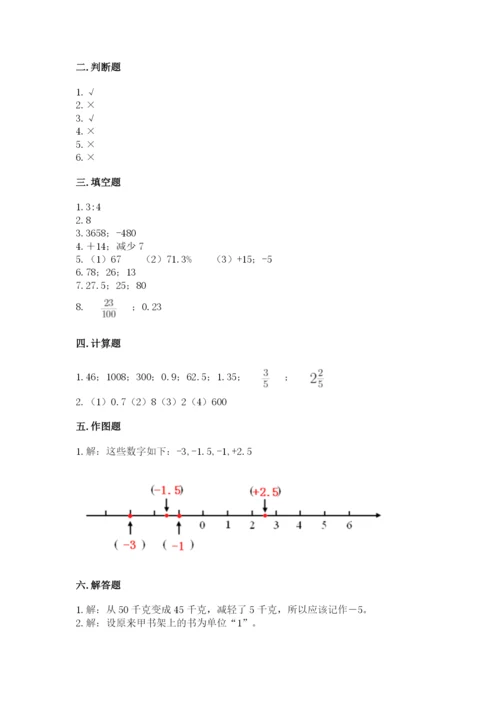 扶余县六年级下册数学期末测试卷（能力提升）.docx
