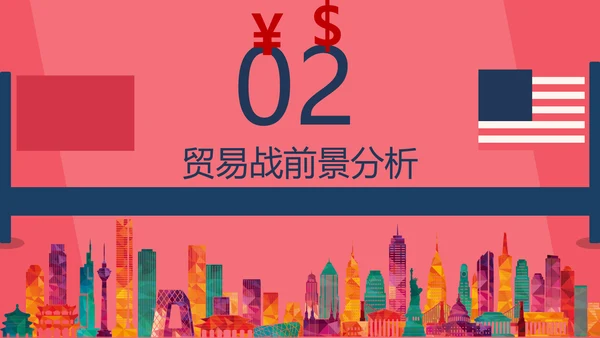大国崛起中美贸易PPT模板