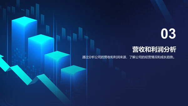 蓝色科技互联网公司年度财报发布会PPT模板