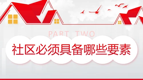 红色简约文化墙风党建引领社区治理宣讲培训PPT党课