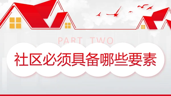 红色简约文化墙风党建引领社区治理宣讲培训PPT党课