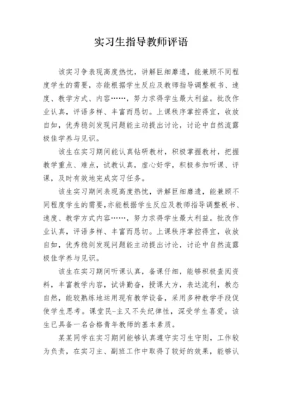 实习生指导教师评语.docx