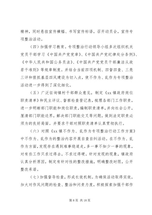 乱作为自查报告4篇.docx