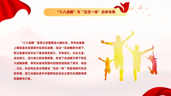 红色党建风八八战略党课学习课程PPT