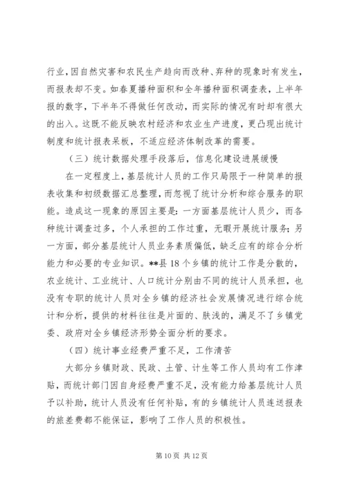 乡镇统计自检自查报告.docx