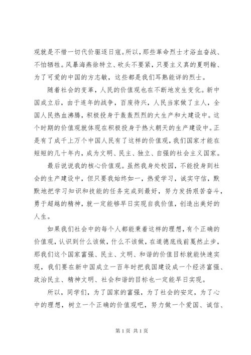 社会主义核心价值观主题演讲稿 (2).docx