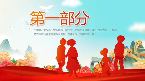 艺术传统魅力民族团结文化风情动态PPT模板
